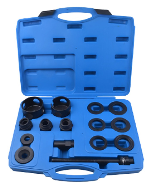 Набор инструментов для замены ступичных подшипников 15пр. (внешние диаметры: 62, 64, 66, 68, 72, 74мм), в кейсе