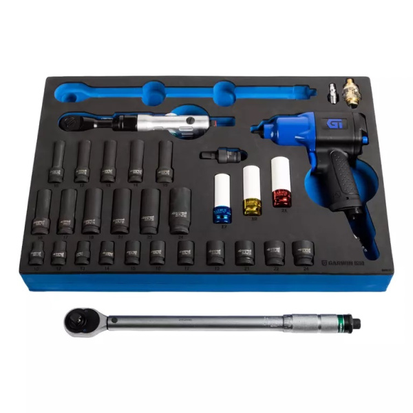 Набор пневмоинструмента с композитным гайковертом GARWIN PRO 646510 (31 пр. в ложементе EVA)