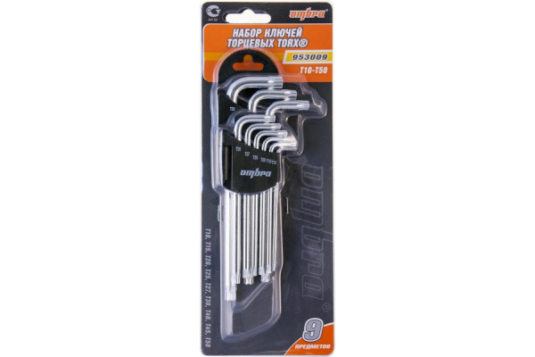 Набор ключей торцевых Ombra 953009 TORX® Т10-T50, 9 предметов