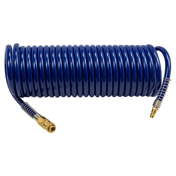 Шланг витой полиуретановый 10мм х 14мм х 10м с быстроразъемами