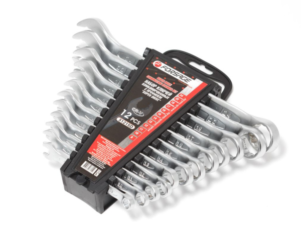 Набор ключей комбинированных с профилем ''Super Drive''12гр., 12пр. (8, 10-17, 19, 22, 24мм), в пластиковом держателе