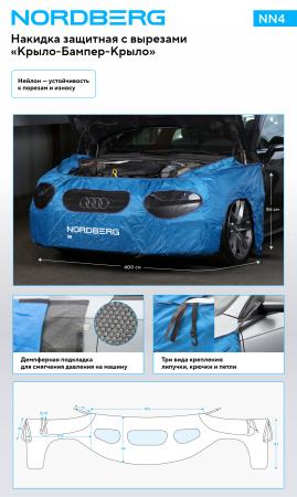 Накидка защитная Крыло-Бампер-Крыло с вырезами NORDBERG NN4