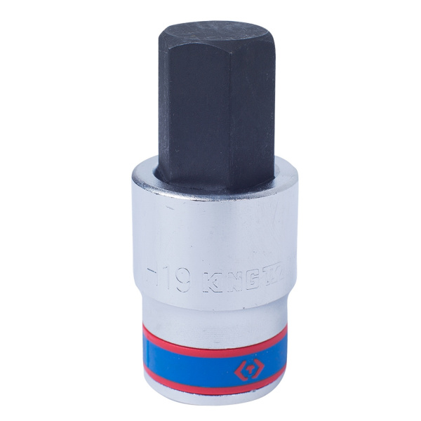 Насадка (бита) торцевая 1/2", HEX, 19 мм, L = 60 мм KING TONY 402519