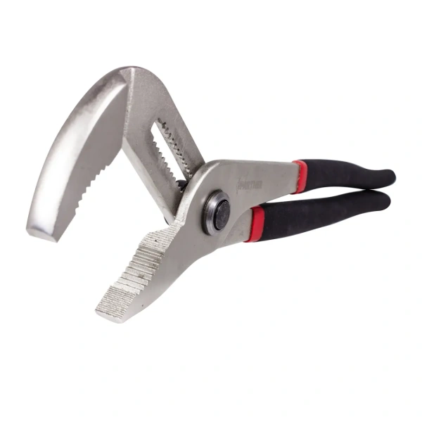 Пассатижи переставные сантехнические с мелким шагом и кнопкой фиксации CR-V 12''-300мм, на пластиковом держателе