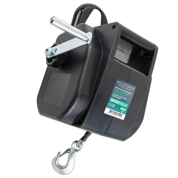 Лебедка электрическая автомобильная 12В, 300W, 900кг (крепление за ''фаркоп'', стальной трос-10м) Лебедка электрическая автомобильная 12В, 300W, 900кг (крепление за ''фаркоп'', стальной трос-10м)