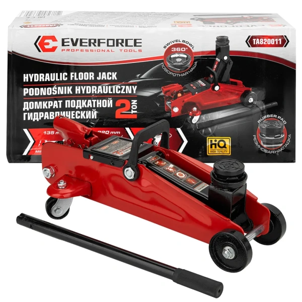 Домкрат подкатной гидравлический 2т (h min 135мм, h max 320мм)