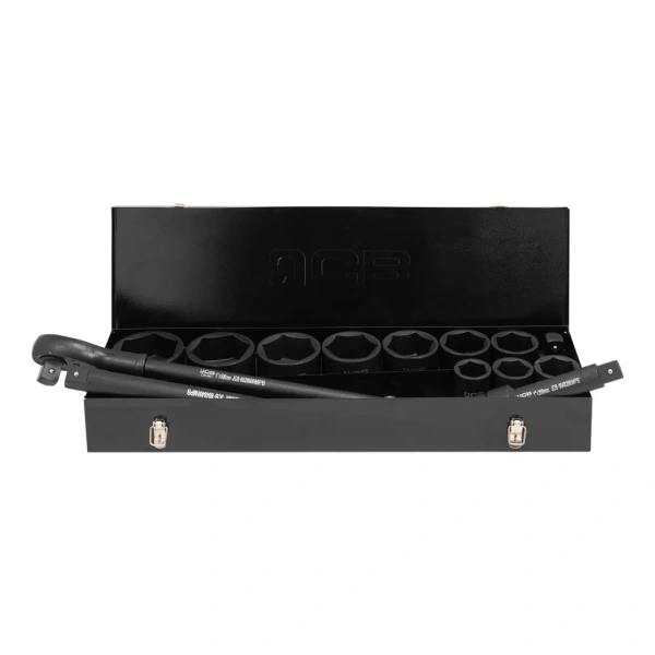 Набор инструментов ударных,15пр. 1''6гр.(36,41,46,50,55,60,65,70,75,80мм),в метал. кейсе