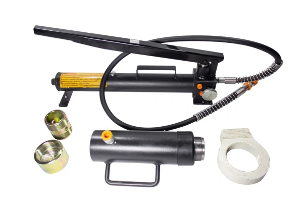 Набор гидравлического оборудования для кузовных работ, 20т,(насос, цилиндр + комплект удлинителей и надставок), в двух металлических кейсах