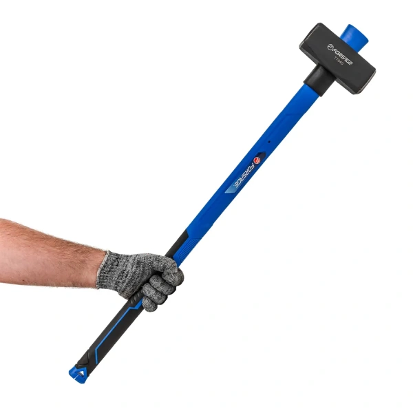 Кувалда с фиберглассовой ручкой и резиновой противоскользящей накладкой (4000г,L ручки-800мм)