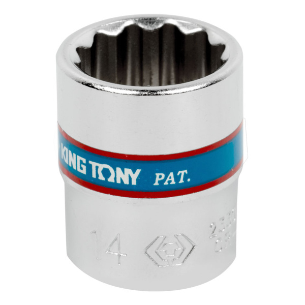 Головка торцевая стандартная двенадцатигранная 1/4", 14 мм KING TONY 233014M