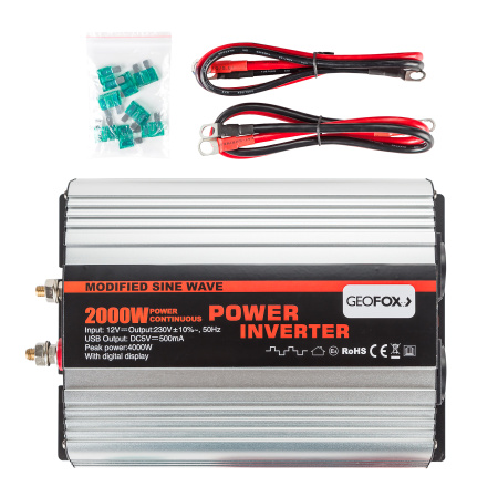 Автомобильный инвертор Geofox MD 2000W/12v- 2р