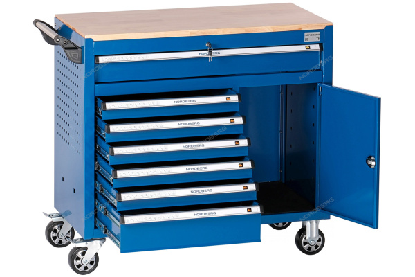 Тележка инструментальная NORDBERG T8 (7 выдвижных ящиков)