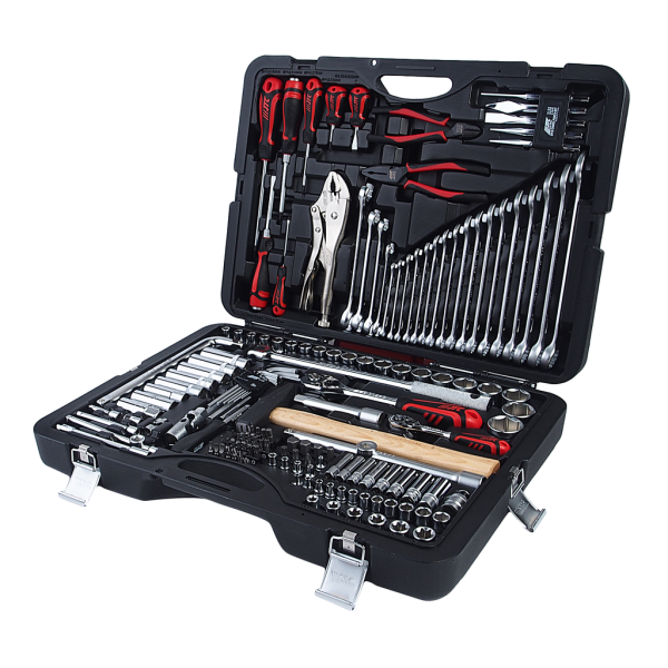 Набор инструментов 156 предметов слесарно-монтажный 1/4",1/2" 6-ти гранных в кейсе JTC-H156C-B72