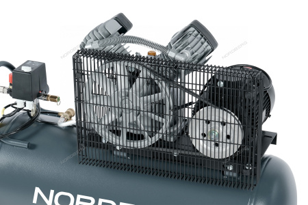 Компрессор поршневой с ременной передачей NORDBERG NCP100/500 (380В, ресив. 100л, 500л/мин)