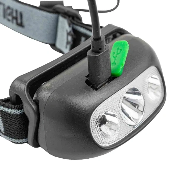 Фонарь светодиодный налобный аккумуляторный с сенсором бесконтактного включения (4 реж.раб.,500мАч,80-180Лм,время раб.90-210мин,время зар.120мин)