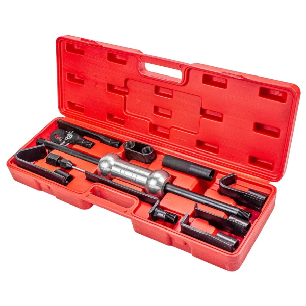 Молоток обратный для кузовных работ с набором насадок 9пр.(длина 22-3/4'', диаметр 3/4'') в кейсе