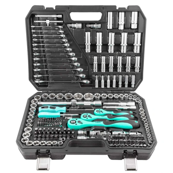 Набор инструментов 218пр. 1/4'',3/8'',1/2''(6гр.)(4-32мм)