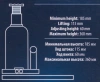Домкрат гидравлический бутылочный, 5т (с предохранительным клапаном, минимальная высота: 185 мм, ход штока: 115 мм, ход винта: 60 мм, максимальная выс