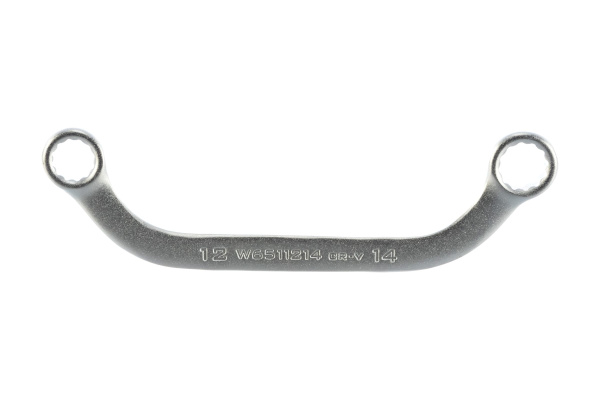 Ключ гаечный накидной W231214, изогнутый 75°, 12х14 мм