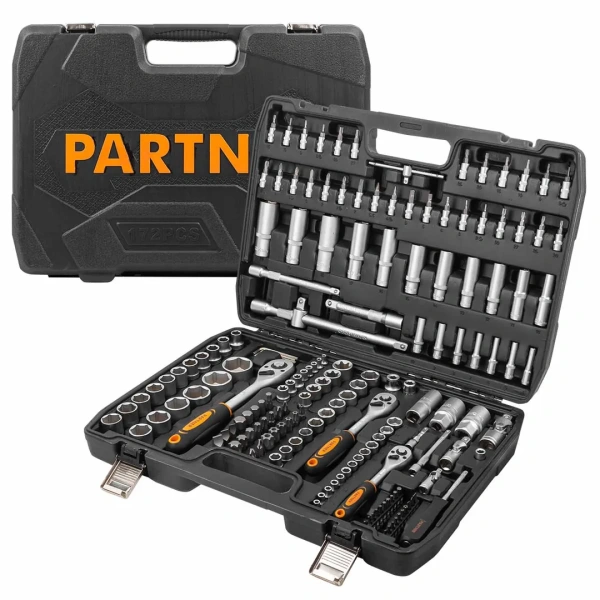 Набор инструментов 172пр. 1/4''&1/2''& 3/8'' (6-гран.)(4-32мм)