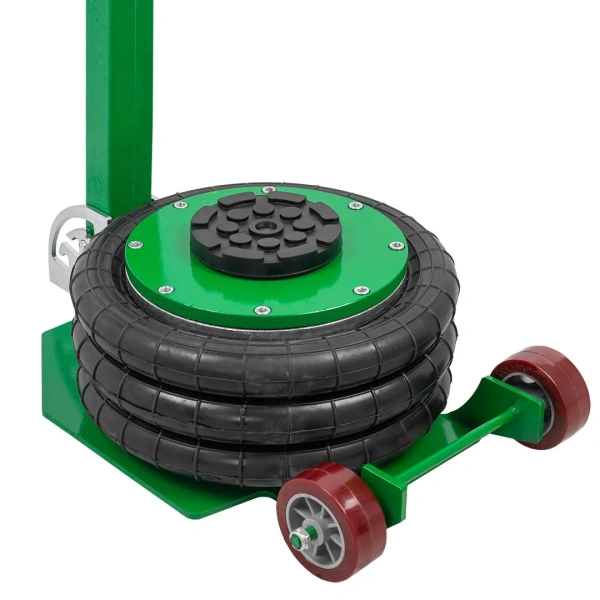 Домкрат подкатной пневматический 3т (4-8bar, h min 135мм, h max 400мм, 3 подушки, Ø250мм)