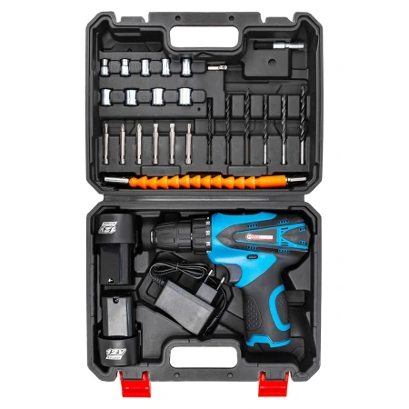 Дрель-шуруповерт аккумуляторная с набором аксессуаров