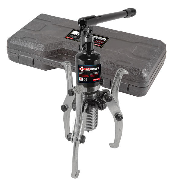 Съемник двух-трехлапый переставной гидравлический 5т(Ø захвата:50-200мм,мах. глубина захвата-140мм,ход штока-50мм)в кейсе