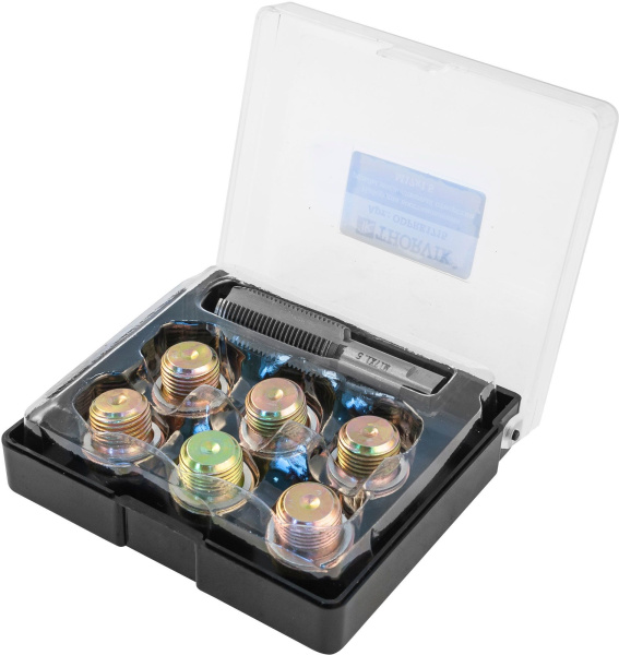 ODPRK1715 Набор для восстановления резьбы сливного отверстия поддона M17х1.5, 7 предметов