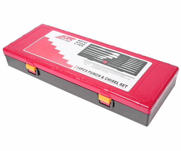 Набор выколоток и зубил с кернером JTC K8141 (14 предметов в кейсе)