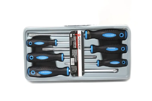 Набор отверток магнитных ''Profi''S2, 6пр. (PH:1x75, 2x100, 3x150мм, SL 5.5х100, 6.5х150, 8х175мм)в лотке