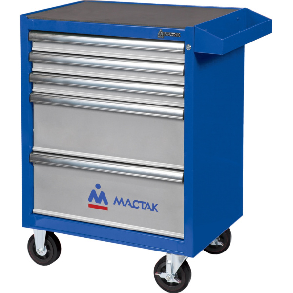 Тележка инструментальная 5 ящиков ОПТИМА синяя МАСТАК 521-05581MB