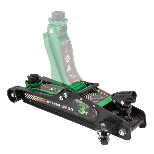 Домкрат подкатной гидравлический низкопрофильный с поворотной ручкой 3т