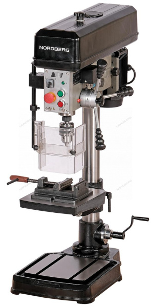 Станок сверлильный профессиональный NORDBERG ND2053P (750 Вт, 20 мм, 5 скоростей, нарезание резьбы, тиски)