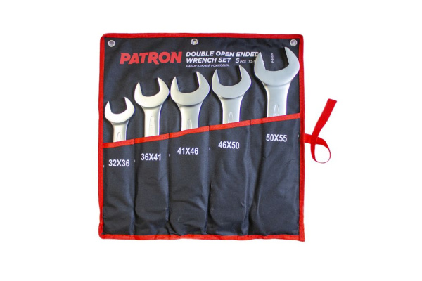 Набор ключей рожковых 5 пр. (32x36,36x41,41x46,46x50,50x55мм), на полотне