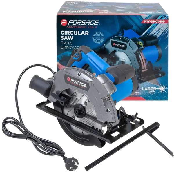 Пила циркулярная торцовочная электрическая (220V, 1500W, 5000об/мин,Ø185мм)
