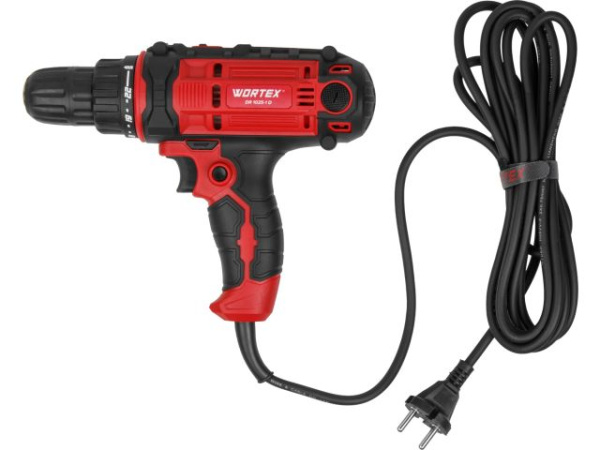 Дрель-шуруповерт WORTEX DR 1025-1 D в кор. 300 Вт, 50 Нм, 2 скор., быстрозажимной патрон: 10 мм