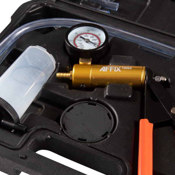Вакуумметр от -1 до 0 бар комплект адаптеров кейс 15 предметов AFFIX AF12030015C