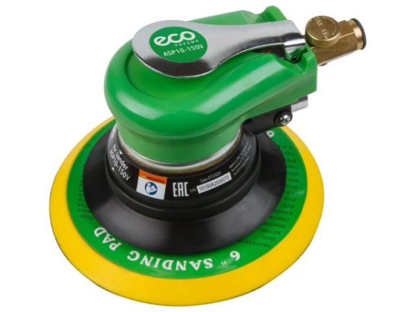 Пневмошлифмашина эксцентриковая ECO ASP10-150V с пылеотсосом (150мм, 10000 об/мин, 180 л/мин)
