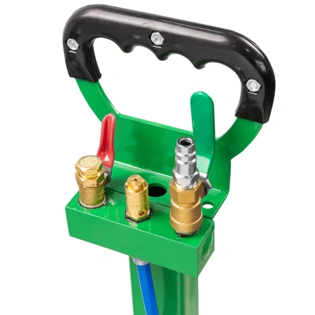 Домкрат подкатной пневматический 5т (h min 150мм, h max 450мм, 3 подушки, Ø320мм)