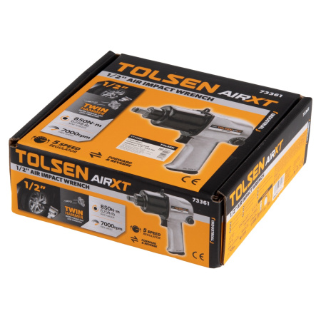 Гайковерт пневматический ударный TOLSEN TT73361 (1/2", 850 Нм)