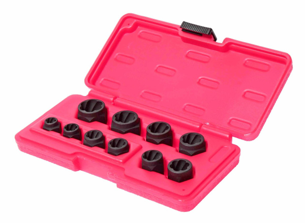 Набор головок для поврежденных болтов и гаек JTC 1545 (8-19 мм, 10 предметов в кейсе)