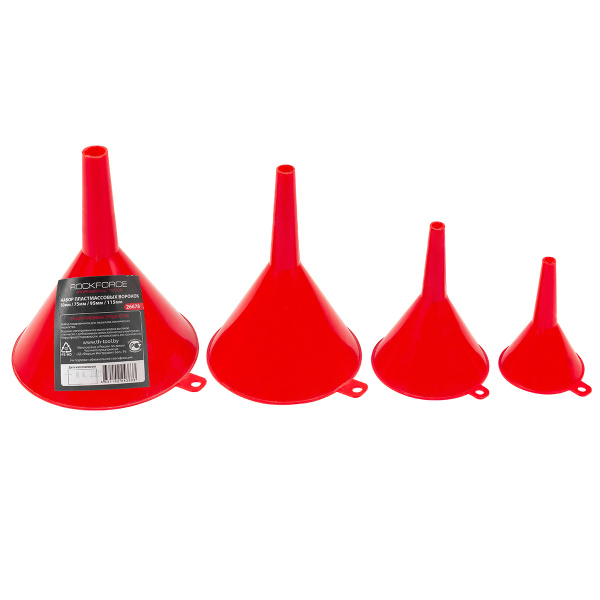 Набор воронок пластмассовых 4 шт.(Ø50мм/75мм/95мм/115мм)