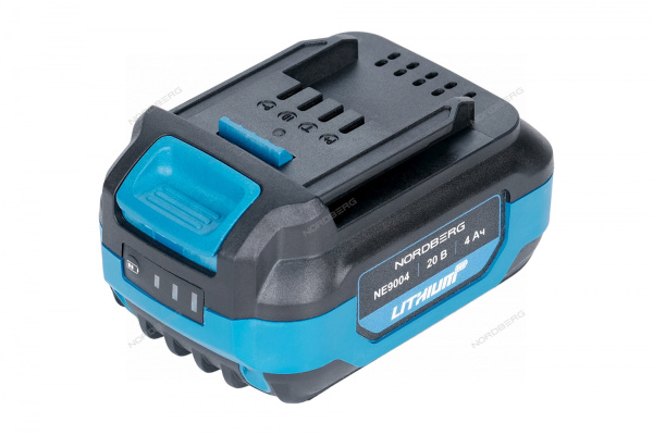 Шуруповерт аккумуляторный NORDBERG NE108K+NE9004 макс диам. сверла 13мм, 20В, 80Нм с 2 аккумуляторами и зарядным устройство