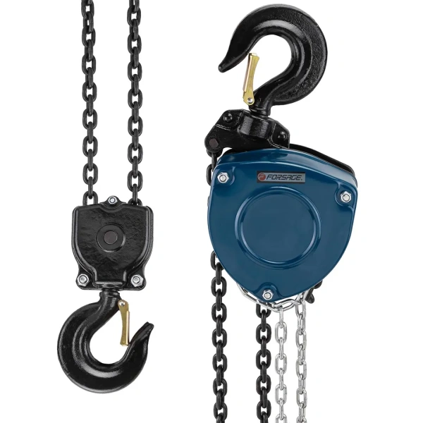 Лебедка механическая подвесная с лепестковым механизмом фиксации цепи натяжения, 3т (длина цепи - 3м)