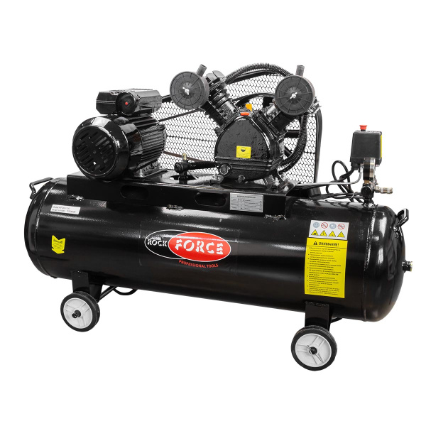 Компрессор поршневой с ременным приводом (220В,3.0кВт,950об/мин,ресивер 100л, 8бар, 250л/м,)