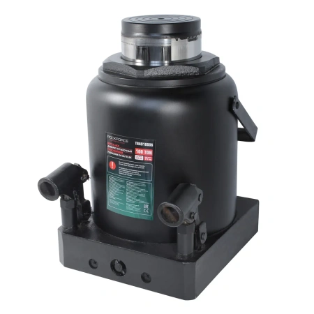 Домкрат бутылочный 100т+ дополнительный ремкомплект (высота подхвата - 335мм, высота подъема - 515мм, ход штока - 180мм)