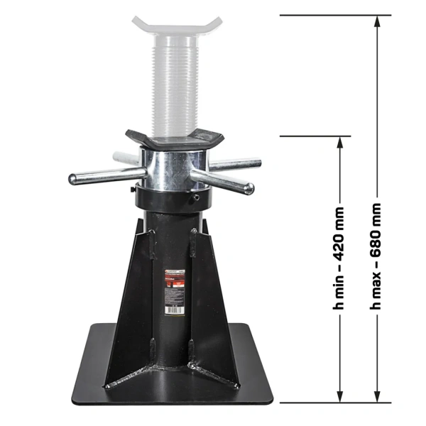 Подставка ремонтная механическая винтовая, 20т (h min-420мм,h max-680мм)