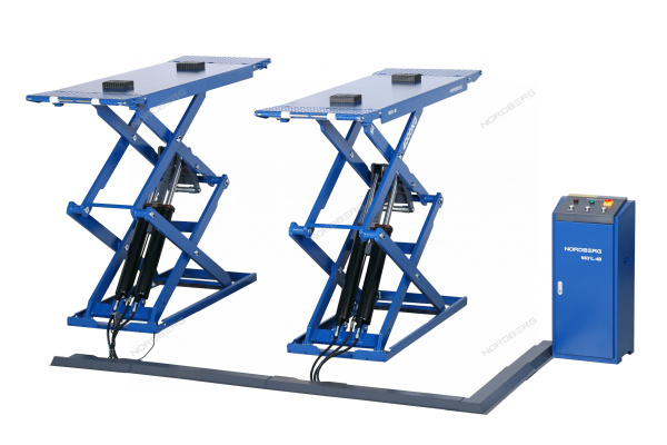 Подъемник ножничный низкопрофильный NORDBERG N631L-4B_380 (4 т, 380 В)