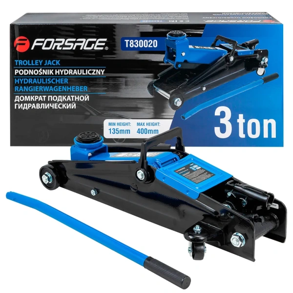 Домкрат подкатной гидравлический 3 т (h min-135mm, h max-400mm)