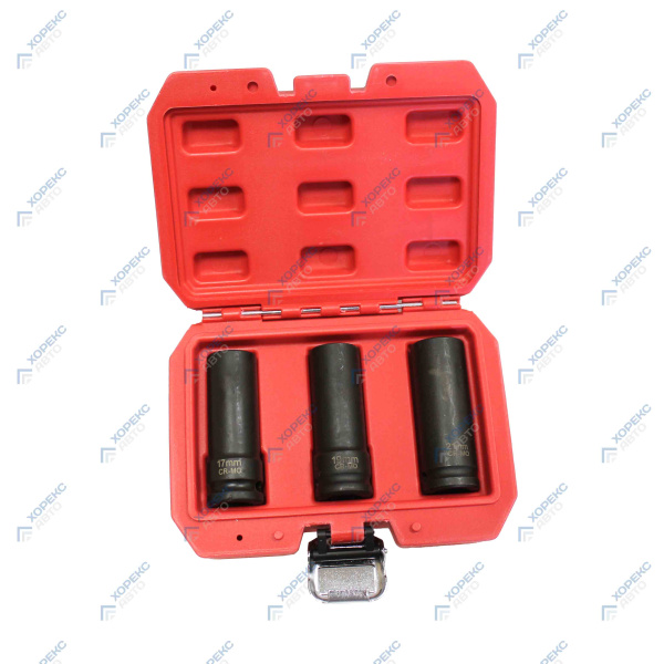 Набор адаптеров-экстракторов 1/2" для демонтажа поврежденных болтов и гаек (3 предмета) Хорекс Авто HZ 24.1.064S